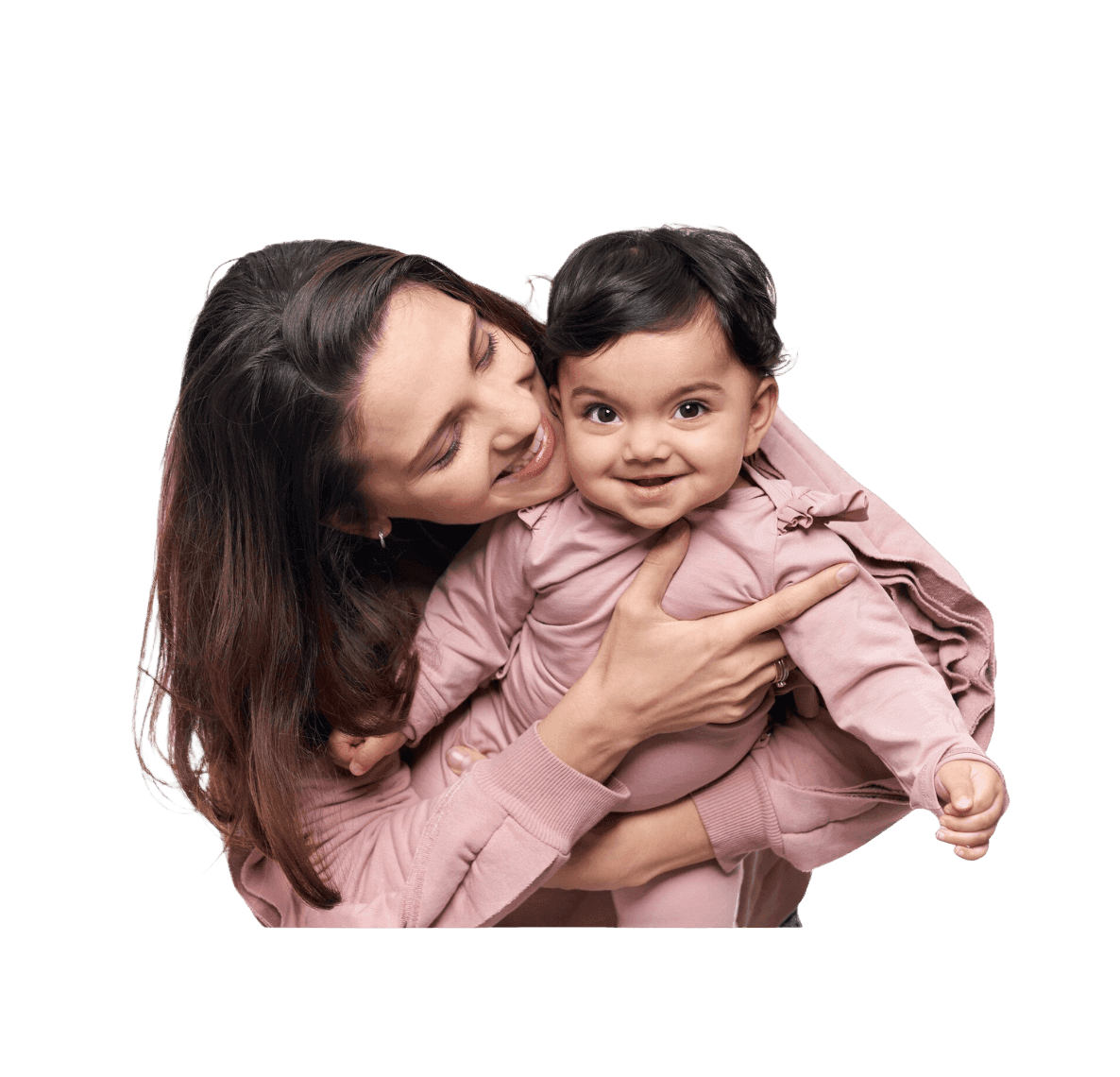 Mother holding baby